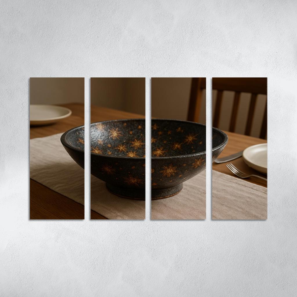 Hand Glazed Stoneware Centerpiece Bowl With Lava Crystalline Glaze home decor