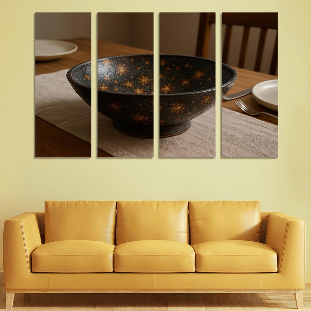 Hand Glazed Stoneware Centerpiece Bowl With Lava Crystalline Glaze home decor