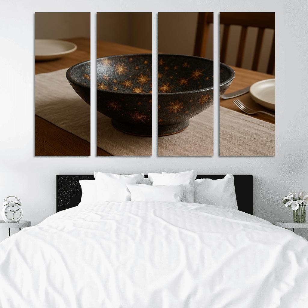 Hand Glazed Stoneware Centerpiece Bowl With Lava Crystalline Glaze home decor