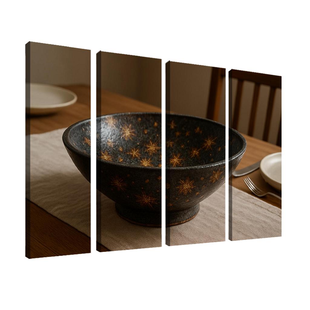 Hand Glazed Stoneware Centerpiece Bowl With Lava Crystalline Glaze home decor