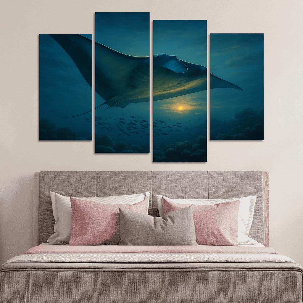 The Soaring Manta Ray Of The Twilight Reef home decor