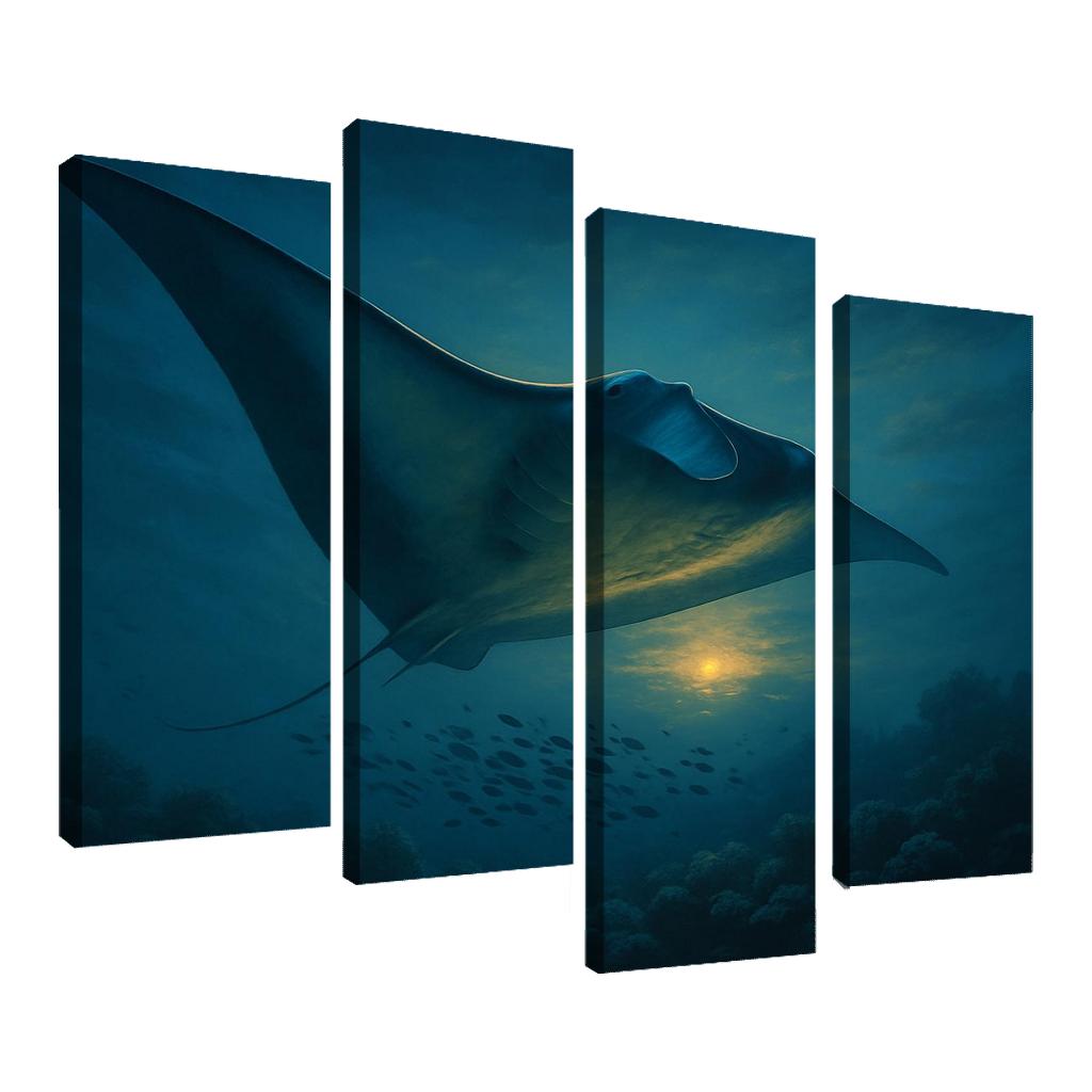 The Soaring Manta Ray Of The Twilight Reef home decor