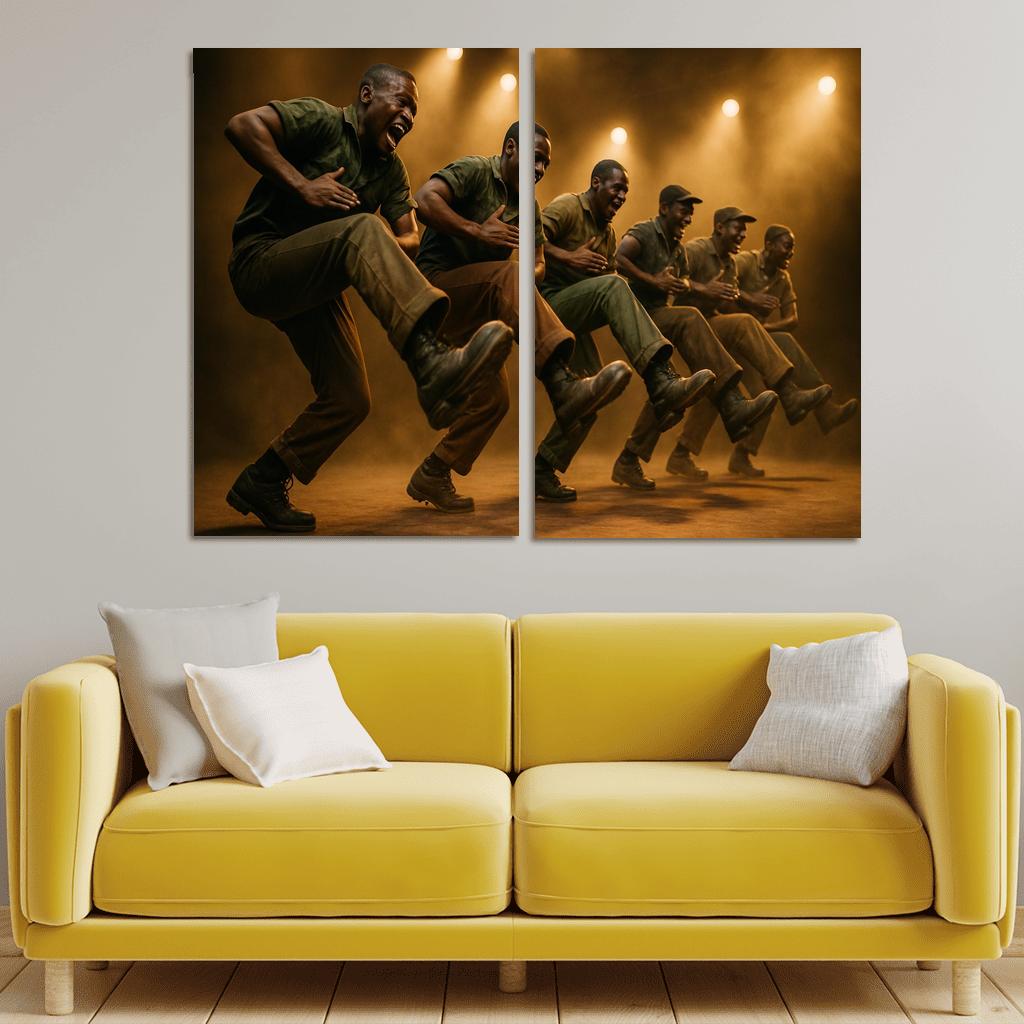 Gumboot Pulse Rhythms Born From Percussive Footwork modern paintings frame