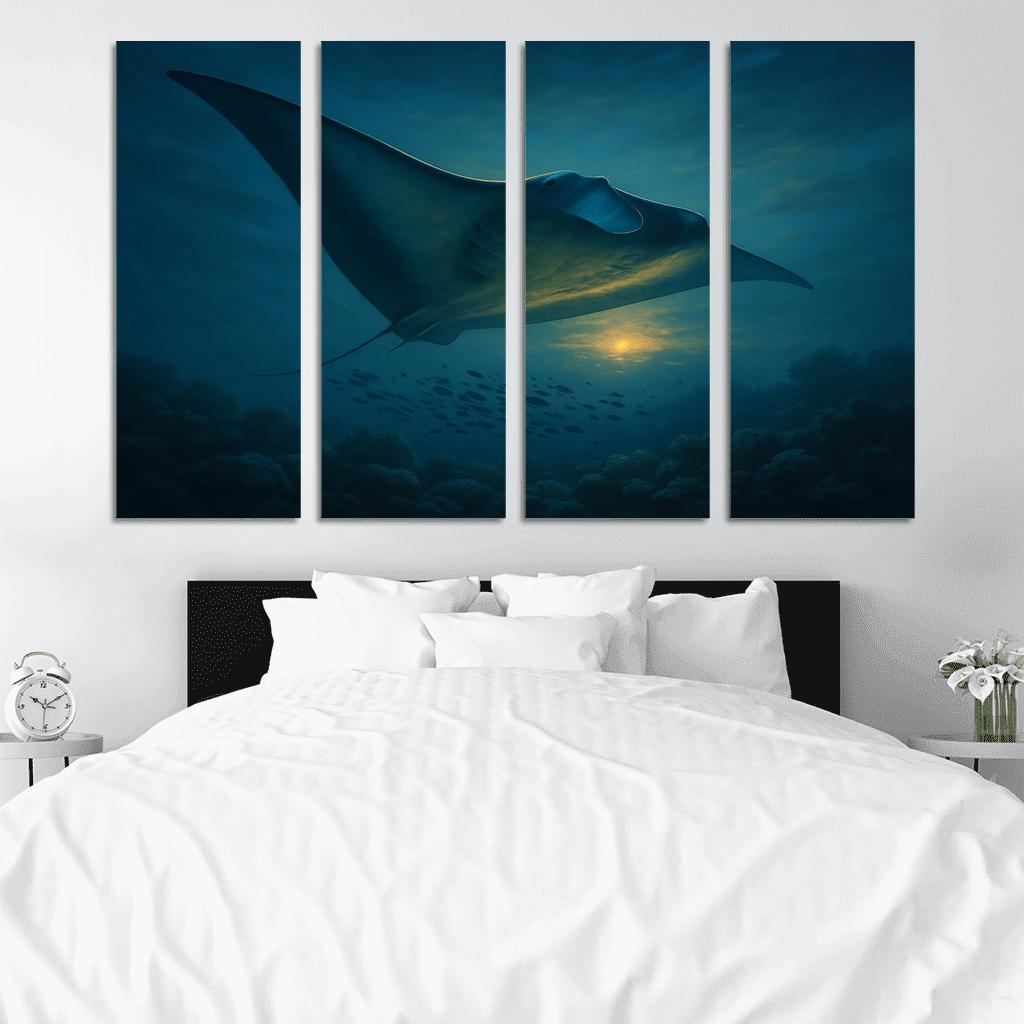 The Soaring Manta Ray Of The Twilight Reef home decor