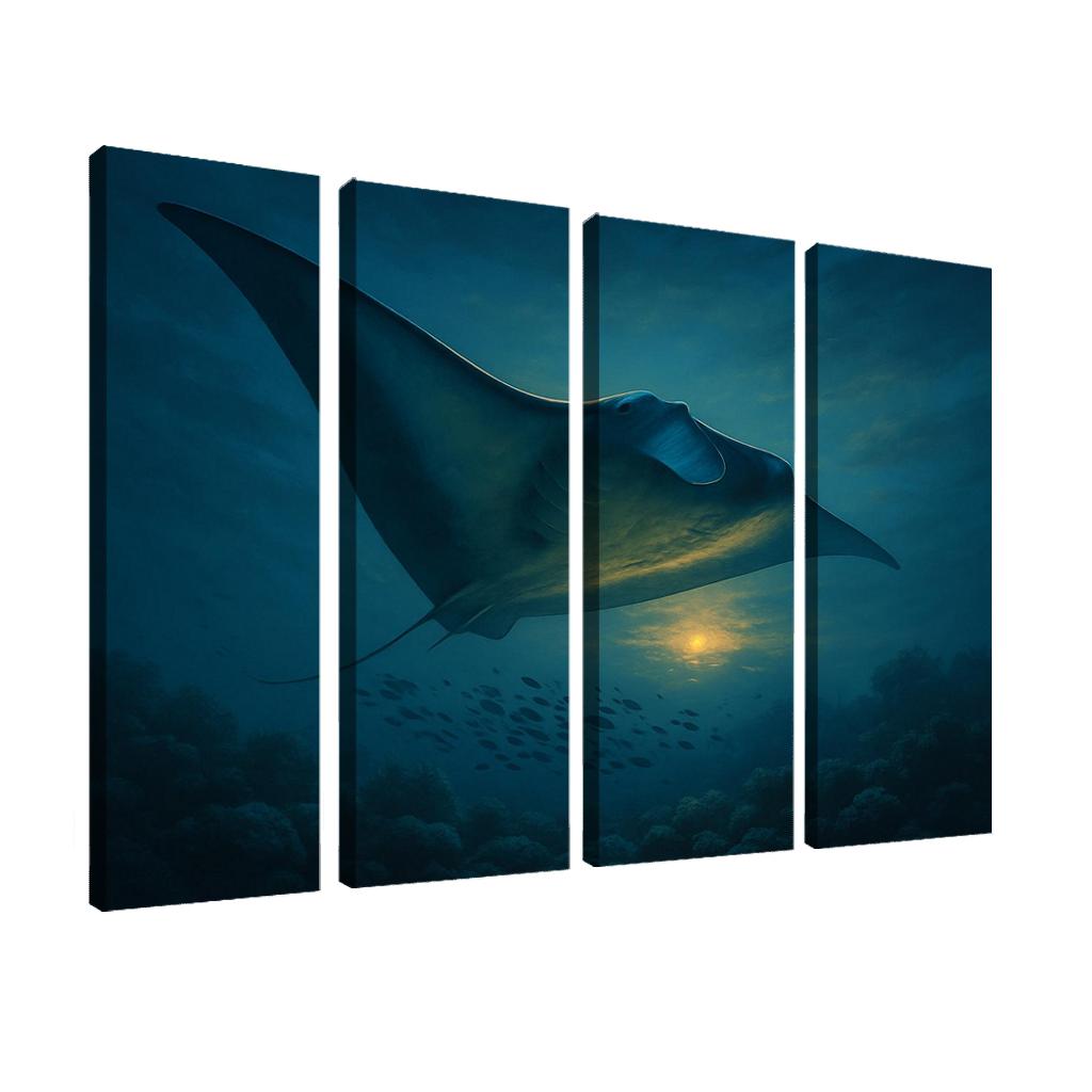The Soaring Manta Ray Of The Twilight Reef home decor