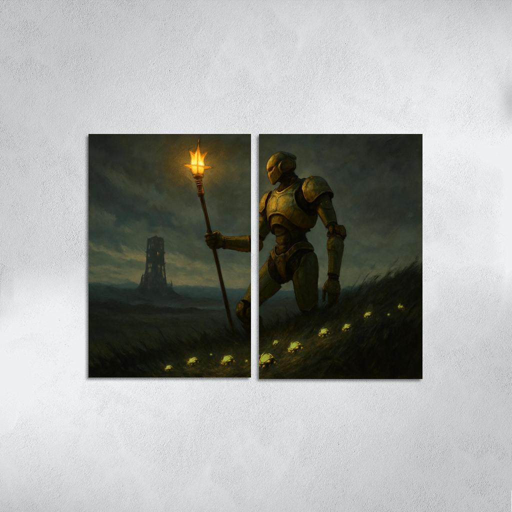 The Thornlight Automaton Shepherd multi-panel paintings