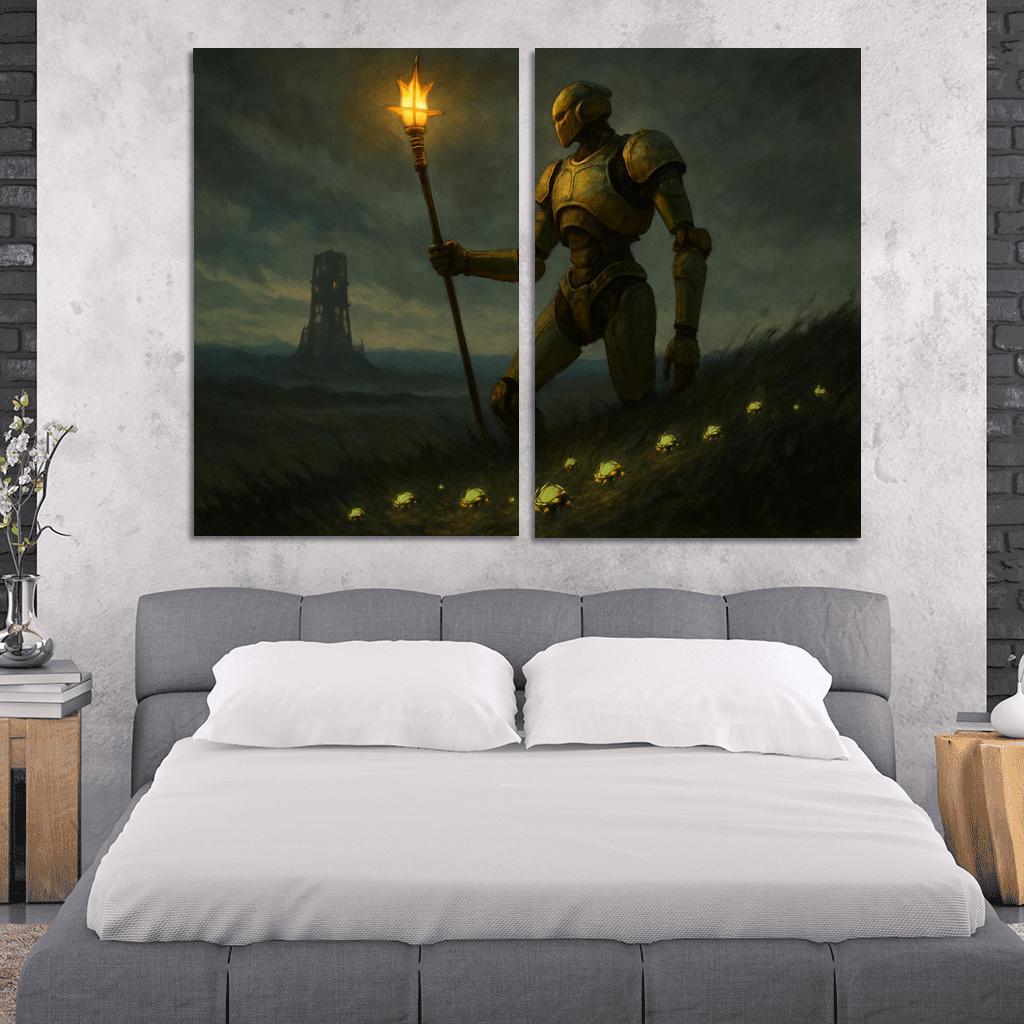 The Thornlight Automaton Shepherd multi-panel paintings