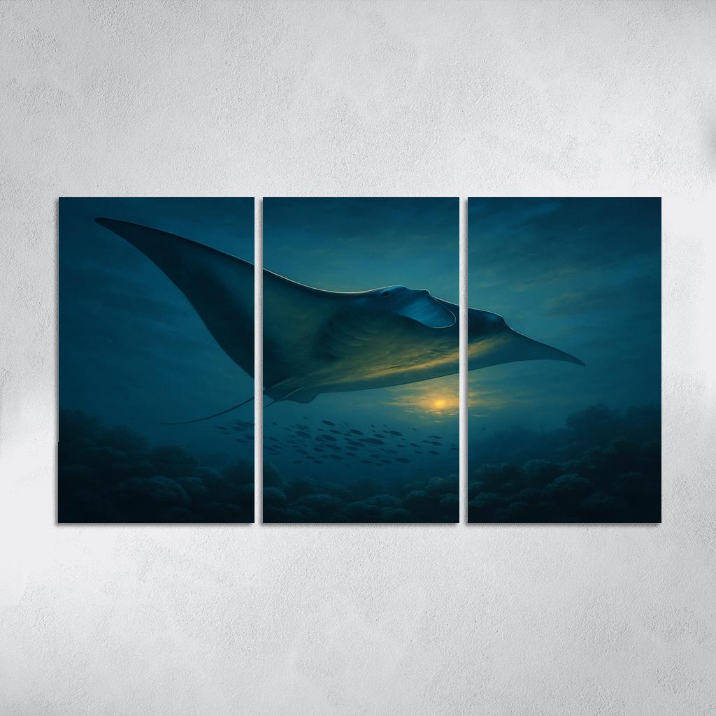 The Soaring Manta Ray Of The Twilight Reef home decor