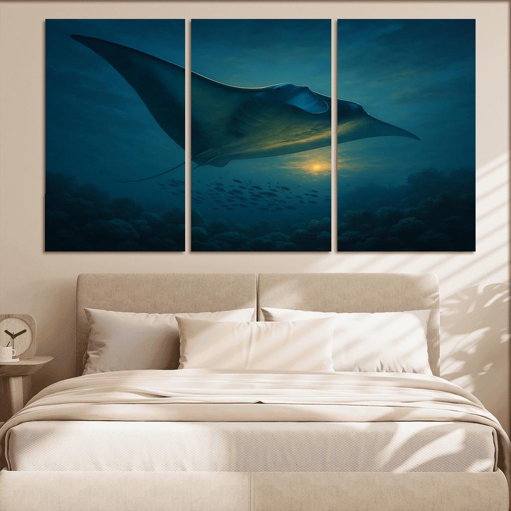 The Soaring Manta Ray Of The Twilight Reef home decor