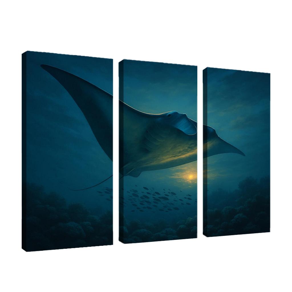 The Soaring Manta Ray Of The Twilight Reef home decor