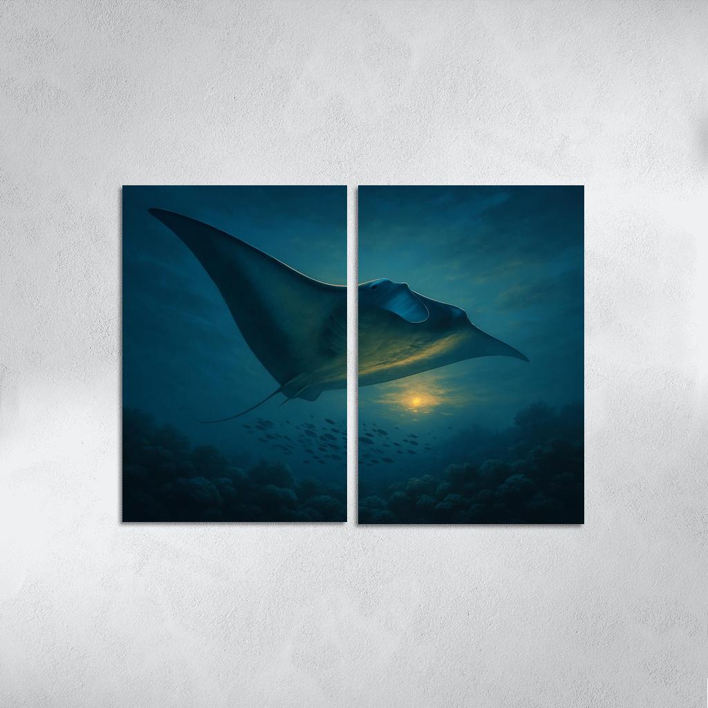The Soaring Manta Ray Of The Twilight Reef home decor