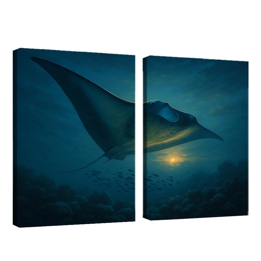 The Soaring Manta Ray Of The Twilight Reef home decor
