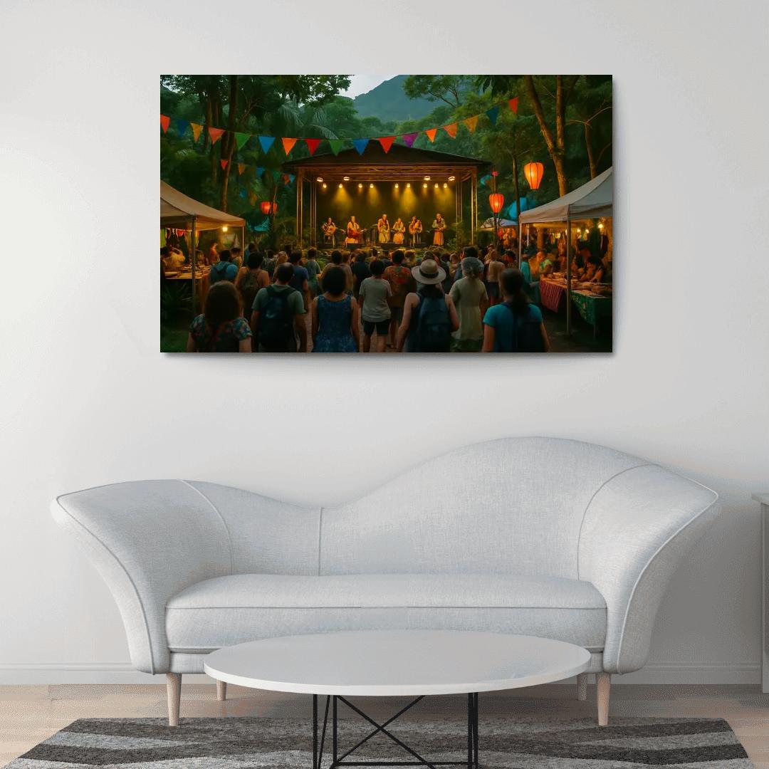 Rainforest World Music Festival Malaysia Kuching abstract paintings frame