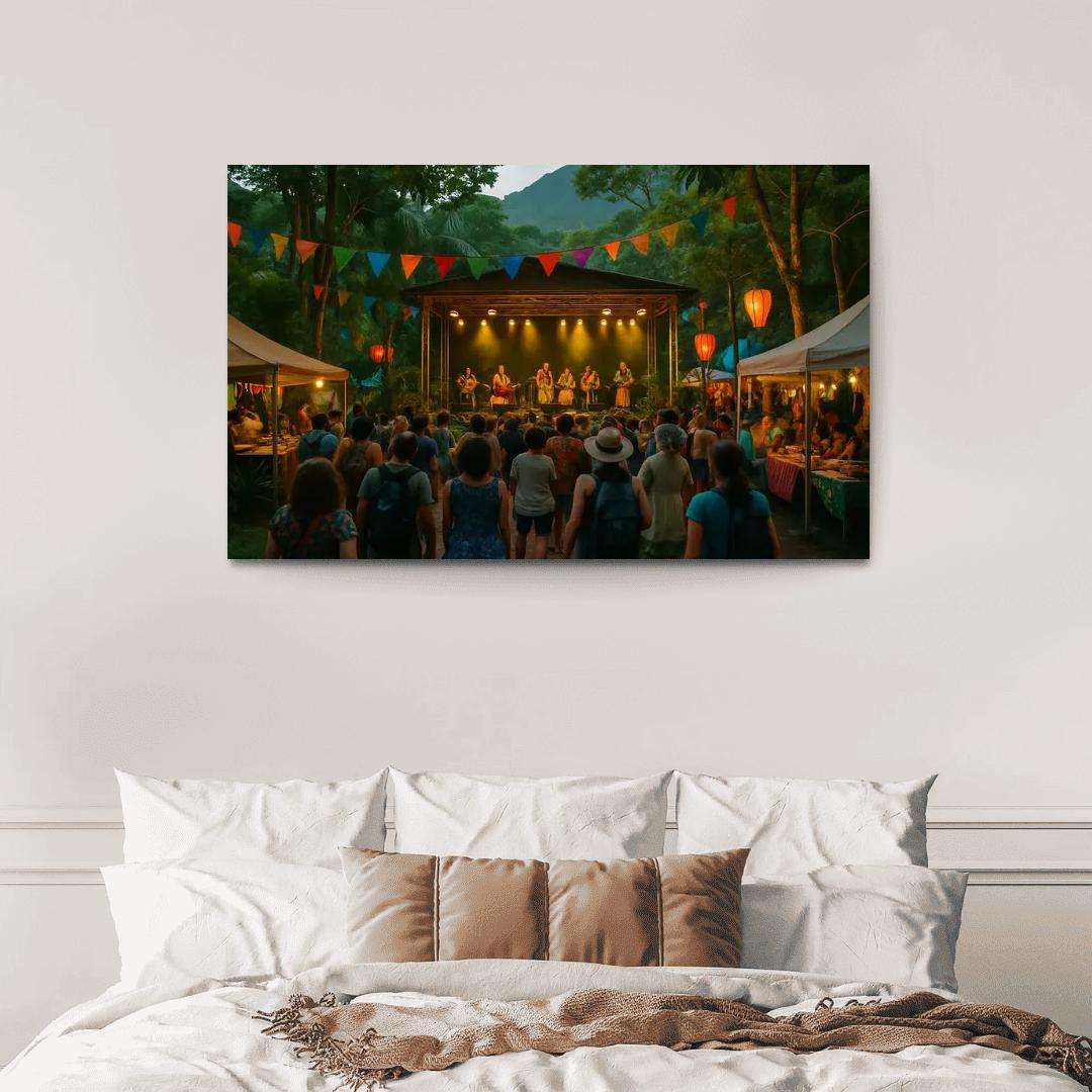 Rainforest World Music Festival Malaysia Kuching abstract paintings frame