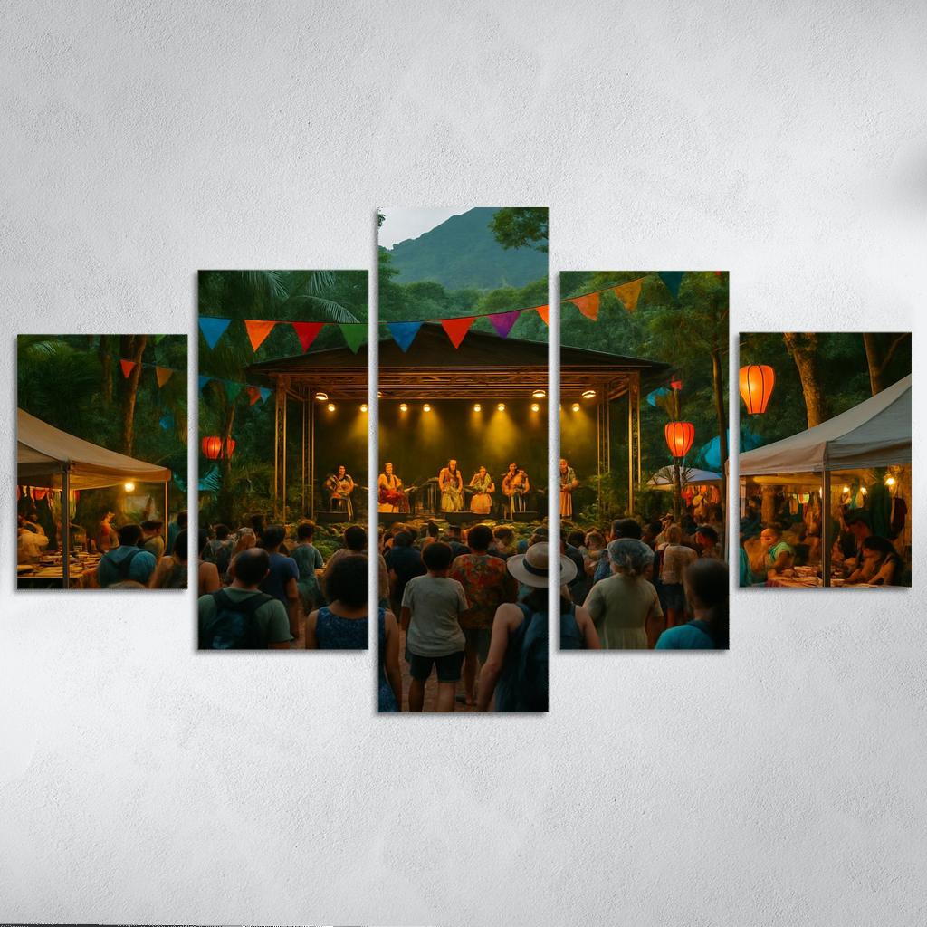 Rainforest World Music Festival Malaysia Kuching abstract paintings frame