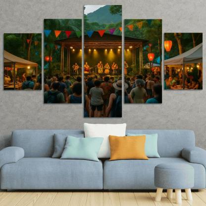 Rainforest World Music Festival Malaysia Kuching abstract paintings frame