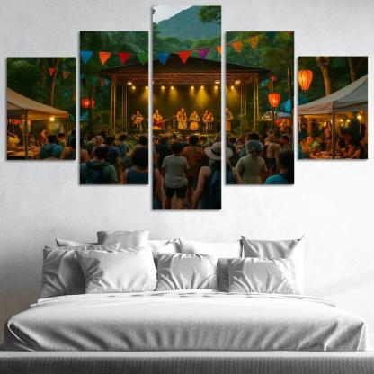 Rainforest World Music Festival Malaysia Kuching abstract paintings frame
