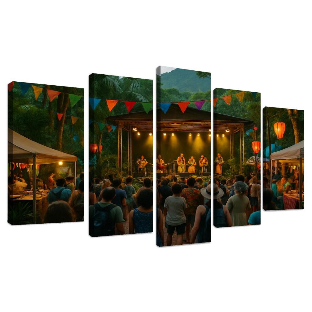 Rainforest World Music Festival Malaysia Kuching abstract paintings frame