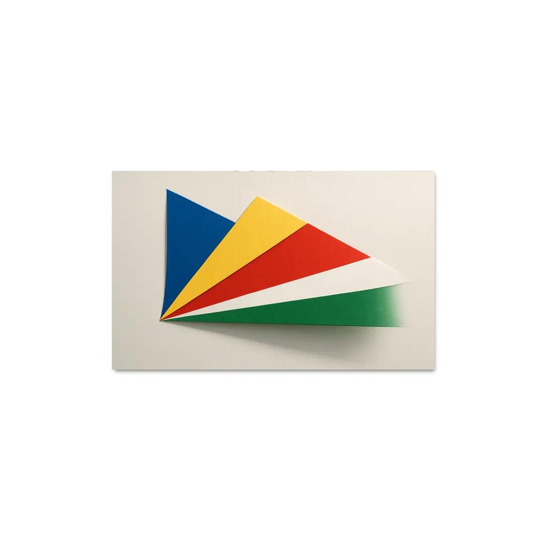 Radiant Diagonal Harmony The Flag Of Seychelles canvas paintings frame