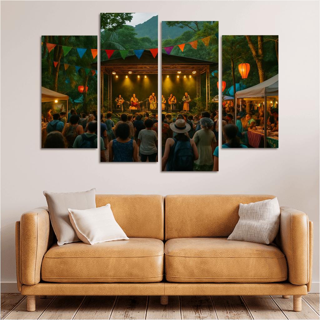 Rainforest World Music Festival Malaysia Kuching abstract paintings frame