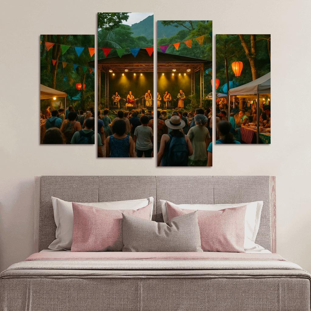 Rainforest World Music Festival Malaysia Kuching abstract paintings frame