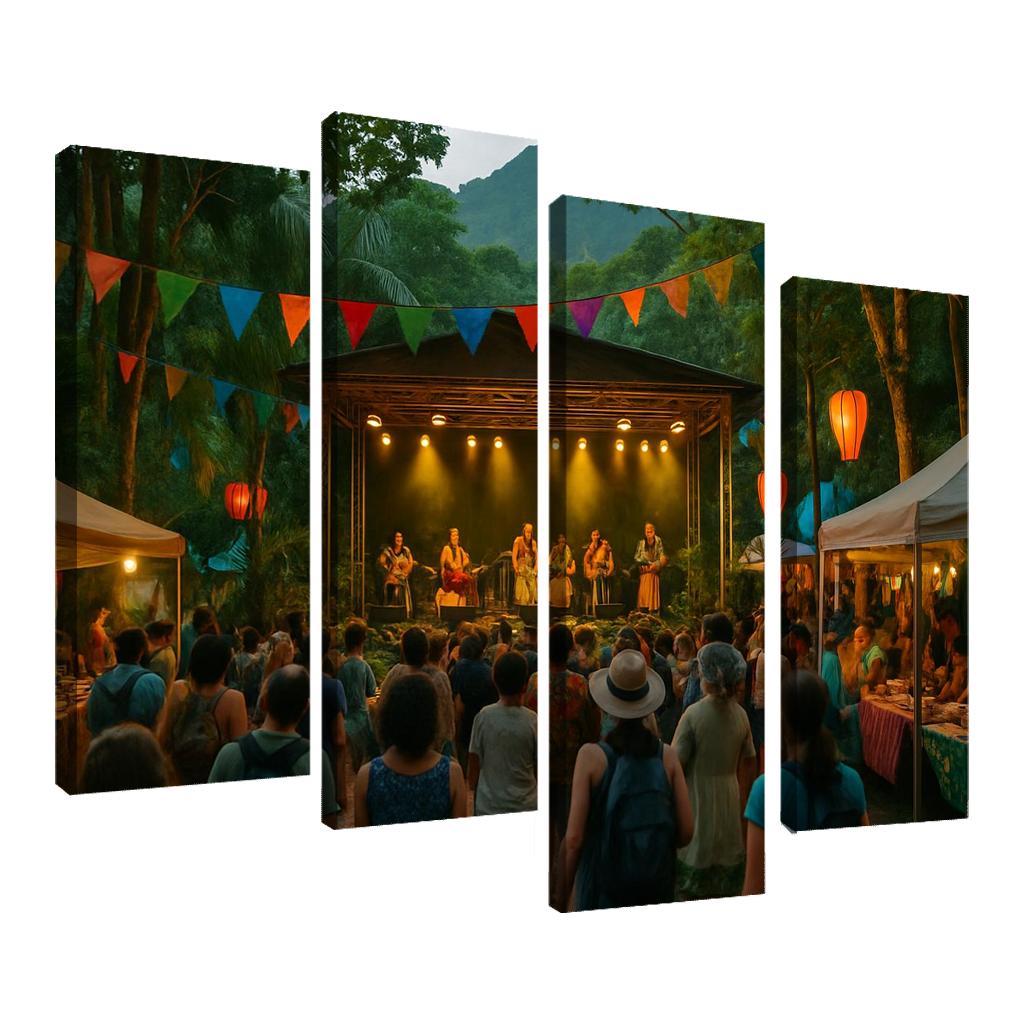 Rainforest World Music Festival Malaysia Kuching abstract paintings frame