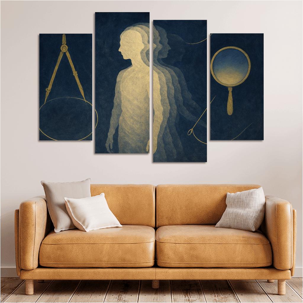 The Paradox Atelier Of Selfhood multi-panel paintings