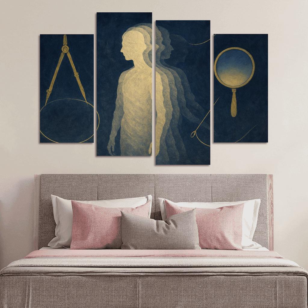 The Paradox Atelier Of Selfhood multi-panel paintings