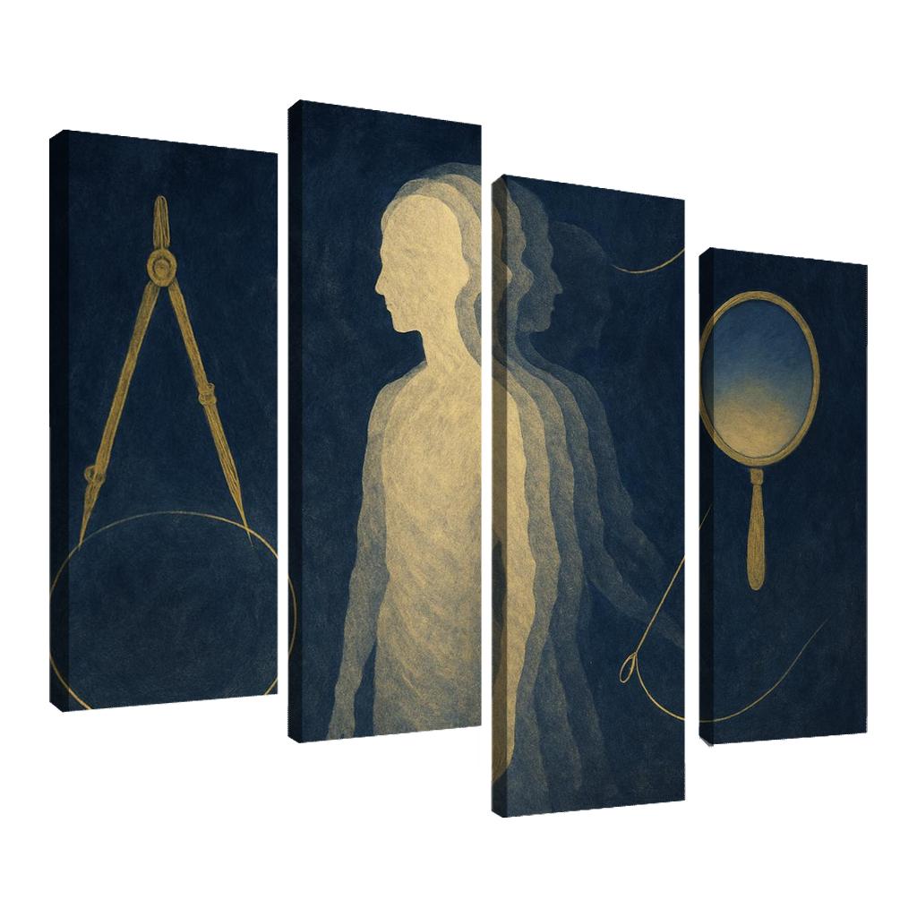 The Paradox Atelier Of Selfhood multi-panel paintings