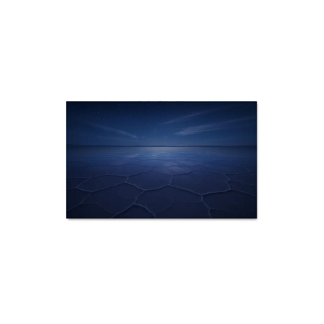 Moonlit Salt Flats Under A Velvet Indigo Sky wall decor