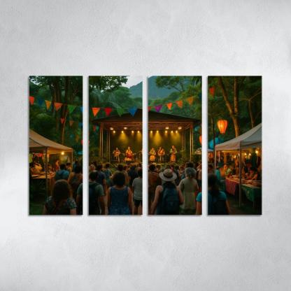 Rainforest World Music Festival Malaysia Kuching abstract paintings frame