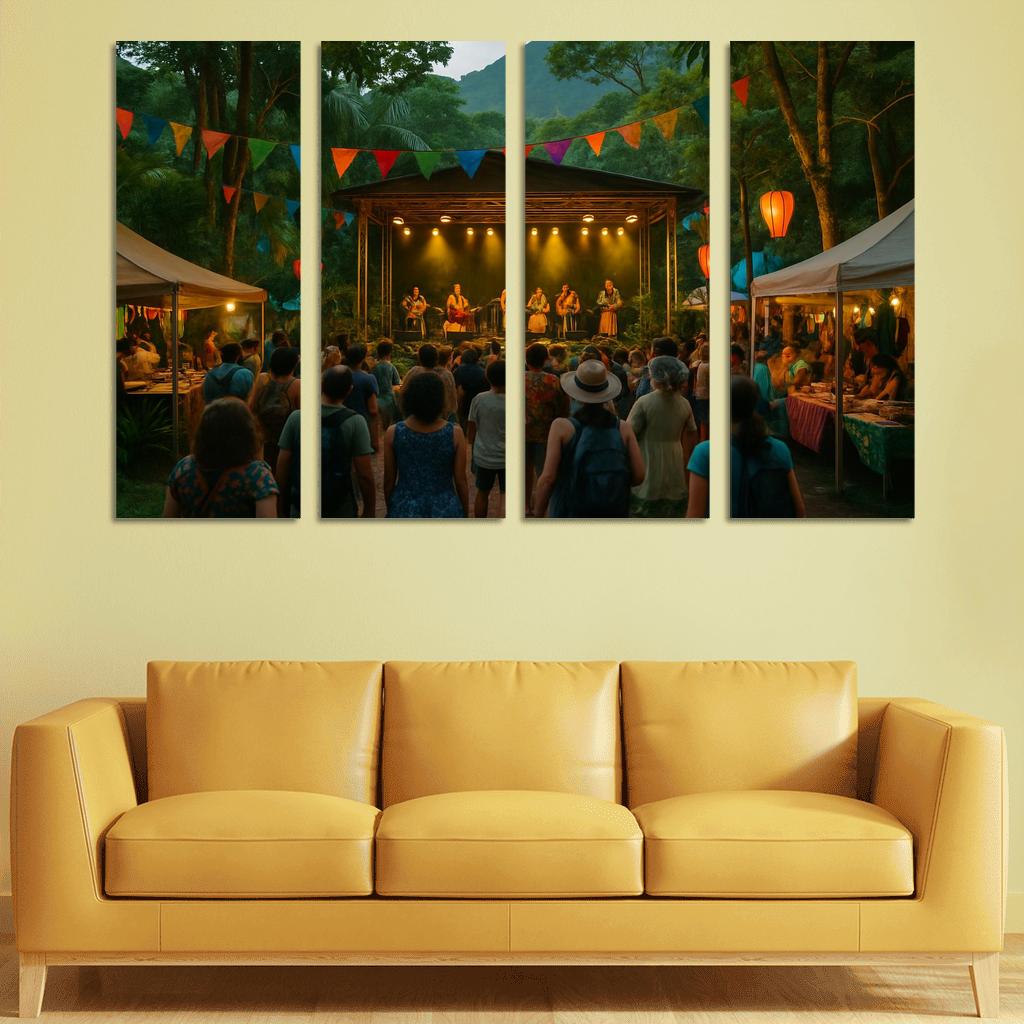 Rainforest World Music Festival Malaysia Kuching abstract paintings frame
