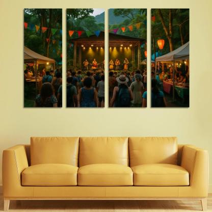Rainforest World Music Festival Malaysia Kuching abstract paintings frame