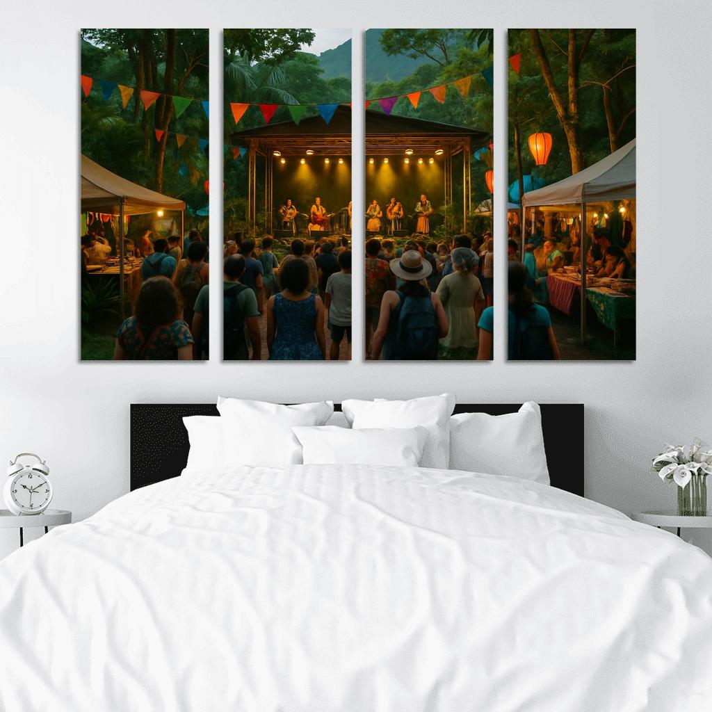Rainforest World Music Festival Malaysia Kuching abstract paintings frame