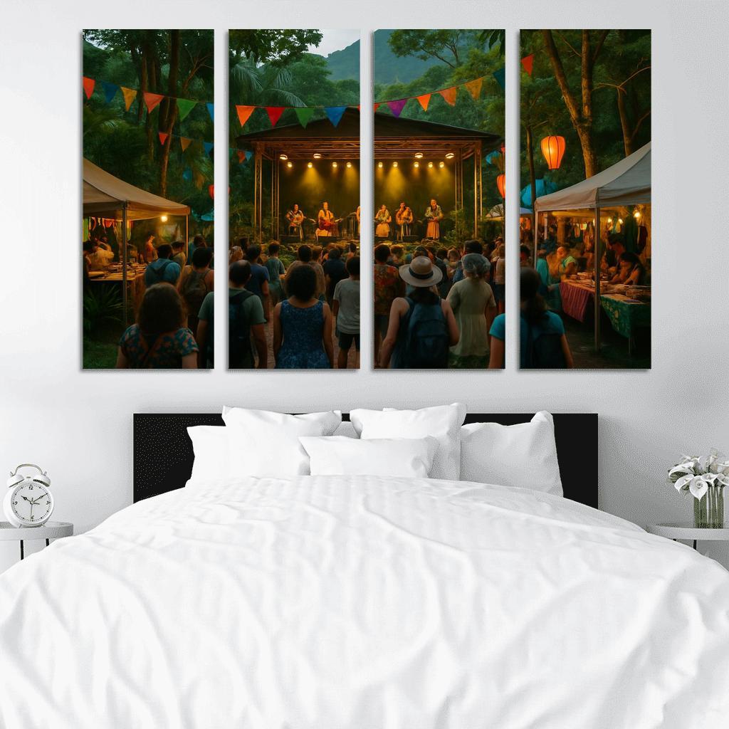 Rainforest World Music Festival Malaysia Kuching abstract paintings frame