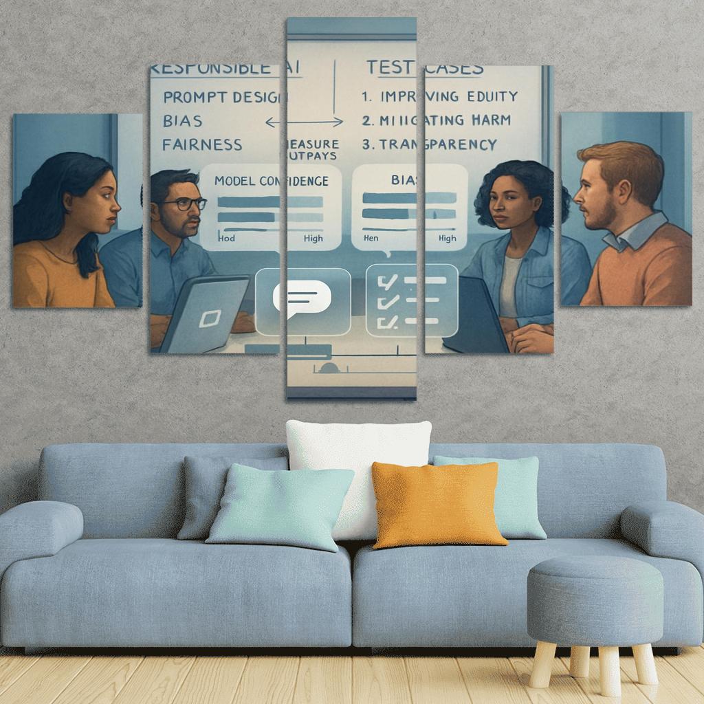 Ethical Prompt Engineering And AI Evaluation multi-panel paintings