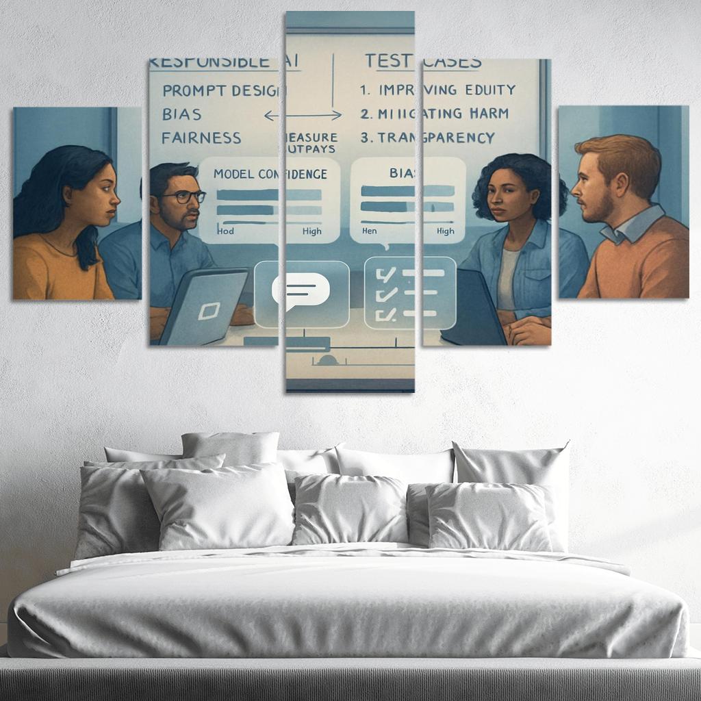 Ethical Prompt Engineering And AI Evaluation multi-panel paintings