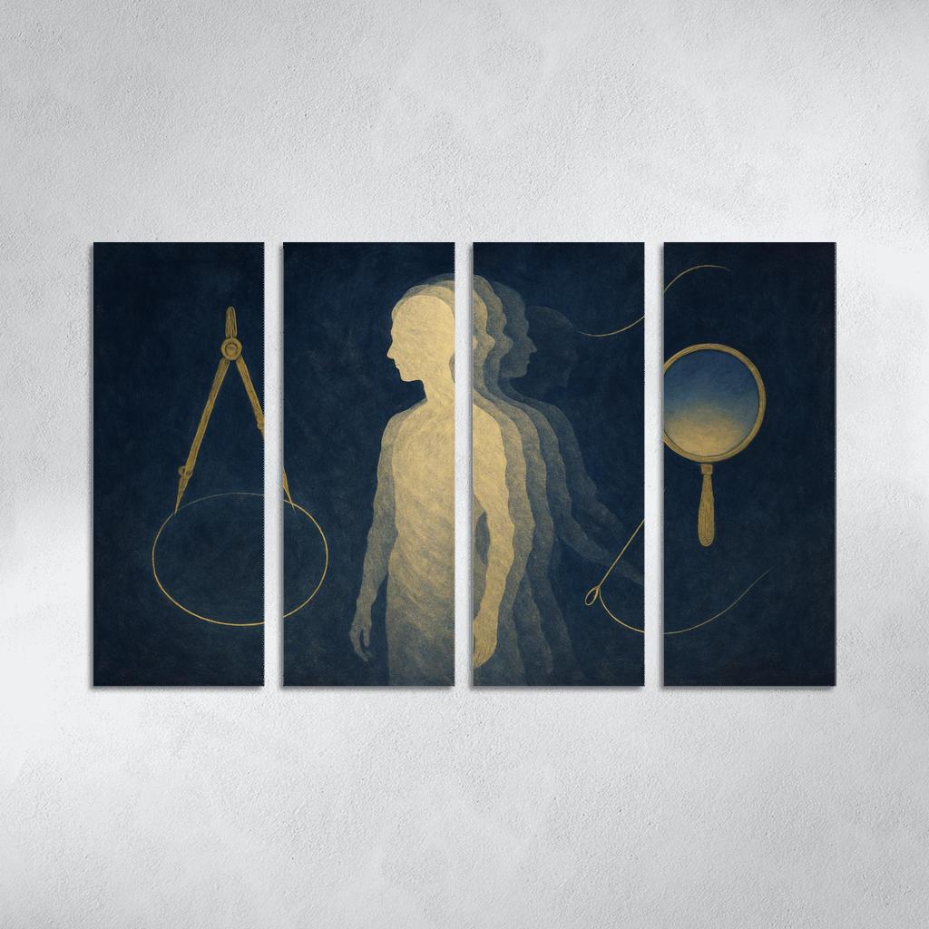 The Paradox Atelier Of Selfhood multi-panel paintings