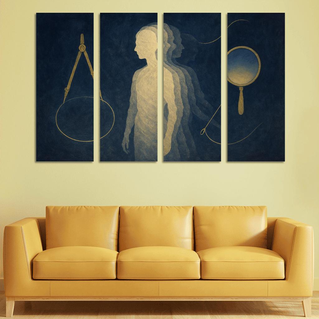 The Paradox Atelier Of Selfhood multi-panel paintings