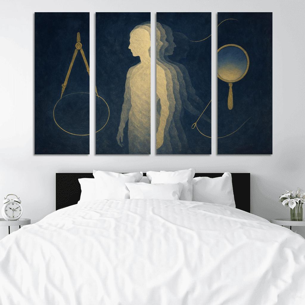 The Paradox Atelier Of Selfhood multi-panel paintings