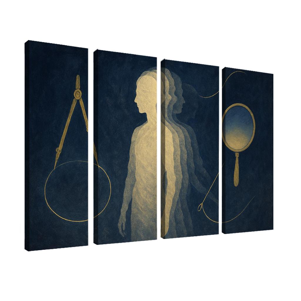 The Paradox Atelier Of Selfhood multi-panel paintings