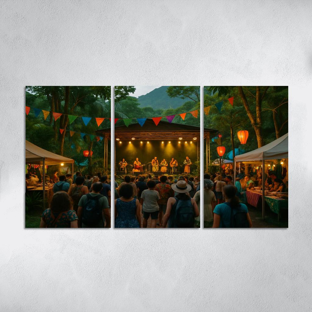 Rainforest World Music Festival Malaysia Kuching abstract paintings frame
