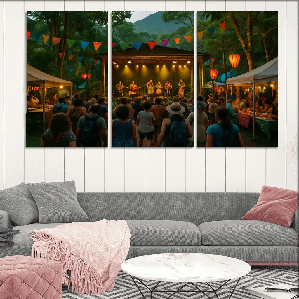 Rainforest World Music Festival Malaysia Kuching abstract paintings frame