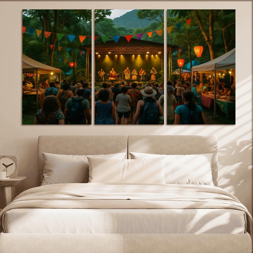 Rainforest World Music Festival Malaysia Kuching abstract paintings frame
