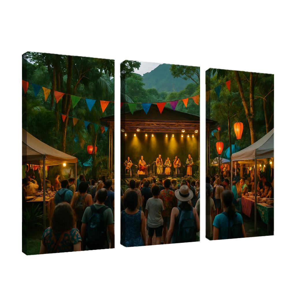 Rainforest World Music Festival Malaysia Kuching abstract paintings frame