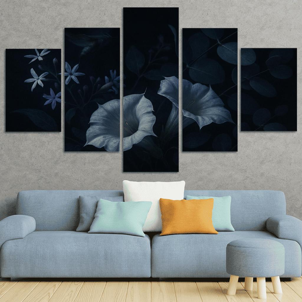 Nocturnal Pollinator Garden Glow canvas paintings frame