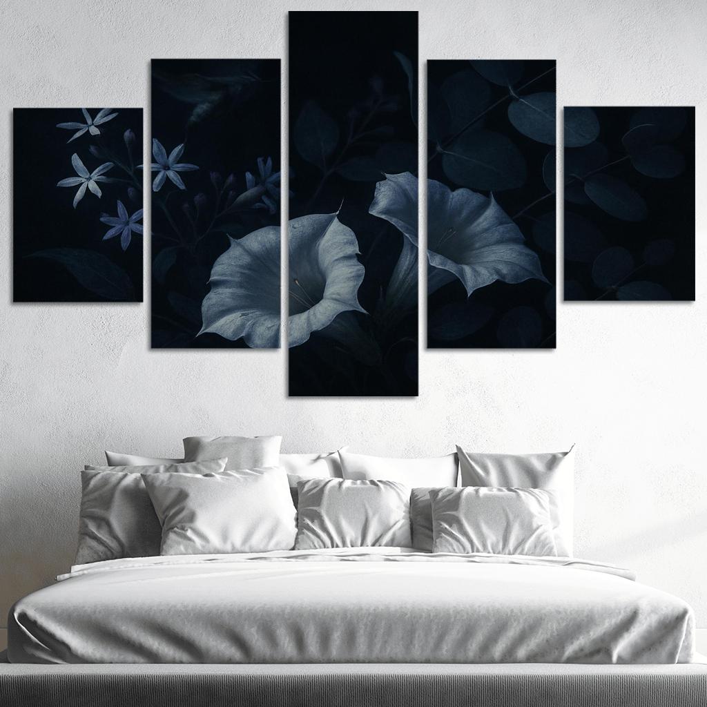Nocturnal Pollinator Garden Glow canvas paintings frame