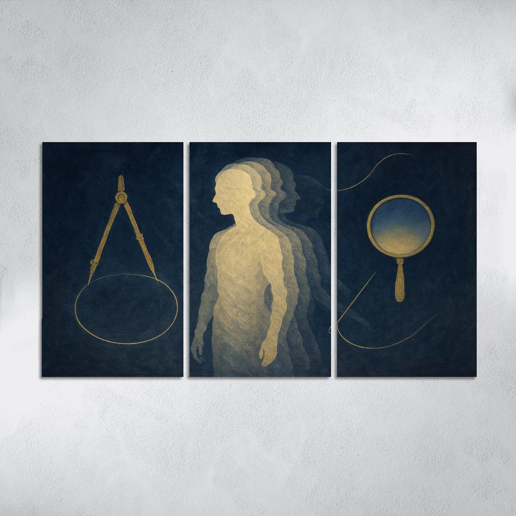 The Paradox Atelier Of Selfhood multi-panel paintings