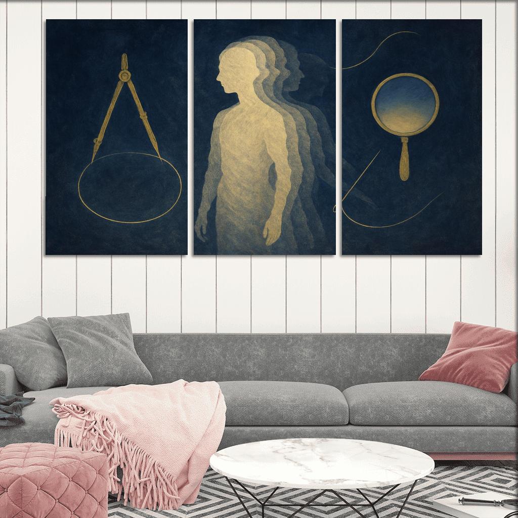 The Paradox Atelier Of Selfhood multi-panel paintings