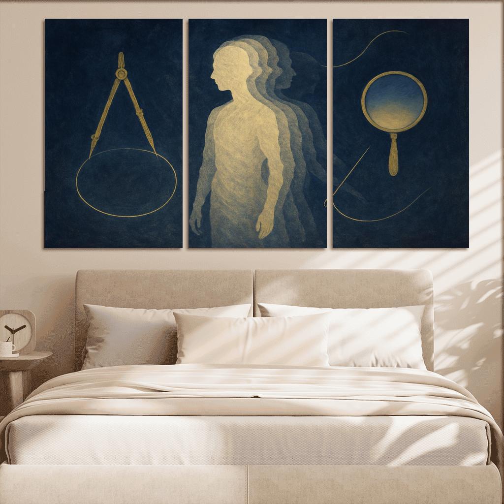 The Paradox Atelier Of Selfhood multi-panel paintings